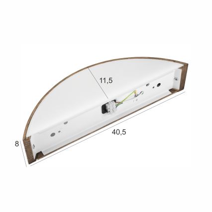 Brilagi - Applique murale LED CARVALHO 1xE27/60W/230V chêne noyer