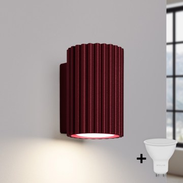 Brilagi - Applique murale LED CRESTO 1xGU10/10W/230V 10 cm bordeaux