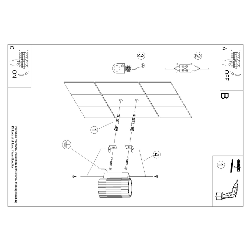 Brilagi - Applique murale LED CRESTO 1xGU10/10W/230V 10 cm noir