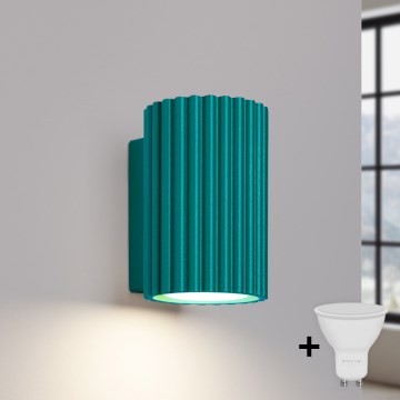 Brilagi - Applique murale LED CRESTO 1xGU10/10W/230V 10 cm turquoise