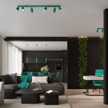 Brilagi - Applique murale LED CRESTO 1xGU10/10W/230V 10 cm turquoise
