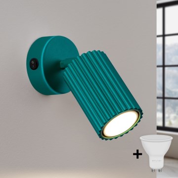 Brilagi - Applique murale LED CRESTO 1xGU10/10W/230V turquoise