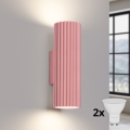 Brilagi - Applique murale LED CRESTO 2xGU10/10W/230V 20 cm rose