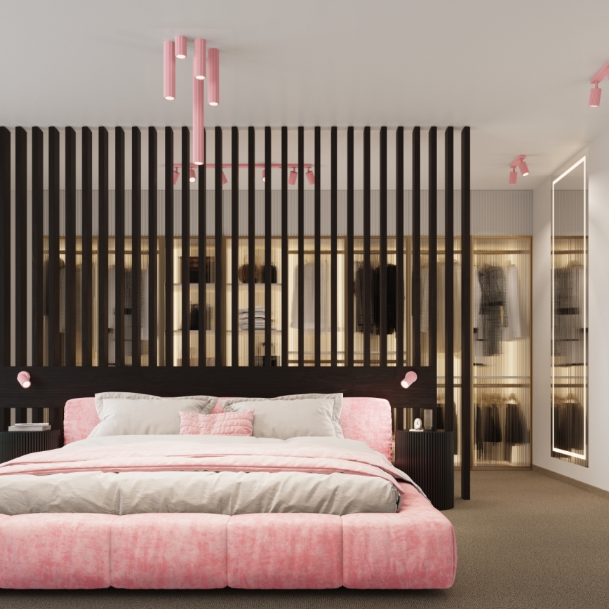 Brilagi - Applique murale LED CRESTO 2xGU10/10W/230V 20 cm rose