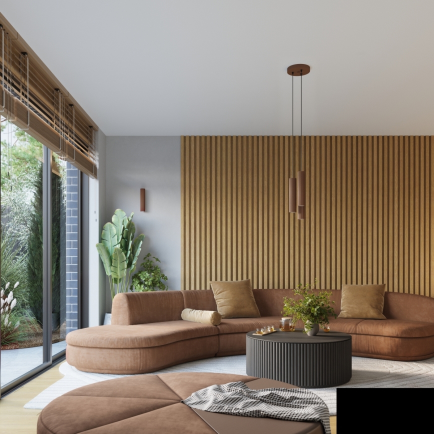 Brilagi - Applique murale LED CRESTO 2xGU10/10W/230V 30 cm marron