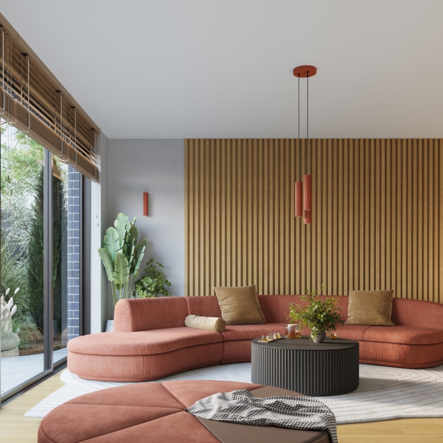 Brilagi - Applique murale LED CRESTO 2xGU10/10W/230V 30 cm rouge