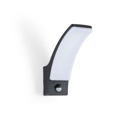 BRILAGI - Applique murale extérieure LED avec détecteur de mouvement et capteur crépusculaire ARCELO LED/12W/230V IP65 noire