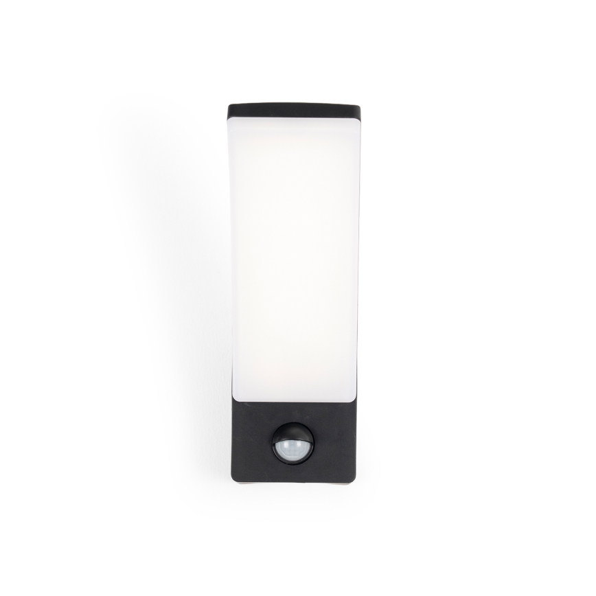 BRILAGI - Applique murale extérieure LED avec détecteur de mouvement et capteur crépusculaire ARCELO LED/12W/230V IP65 noire