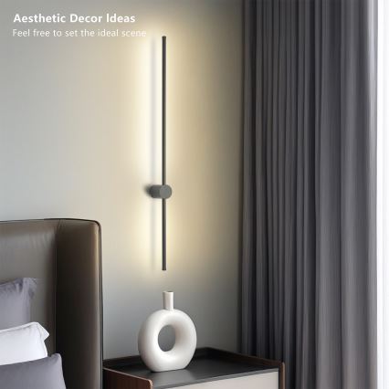 Brilagi - Applique murale LED extérieure AURA LED/20W/230V 3000K IP54 97 cm anthracite
