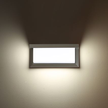 Brilagi - Applique murale d'extérieur LED à intensité variable BRICKY 1xE27/6W/230V 2700-6500K IP54 gris