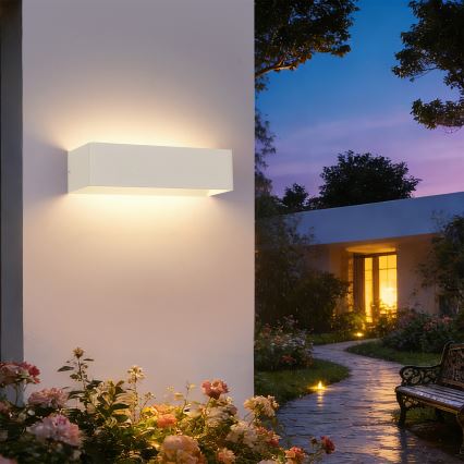 Brilagi - Applique murale LED d'extérieur DONNANI LED/12W/230V 30 cm blanche IP44