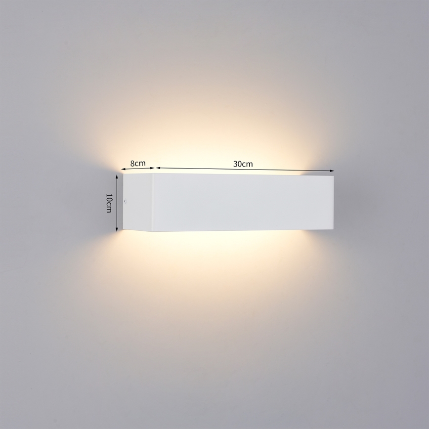 Brilagi - Applique murale LED d'extérieur DONNANI LED/12W/230V 30 cm blanche IP44