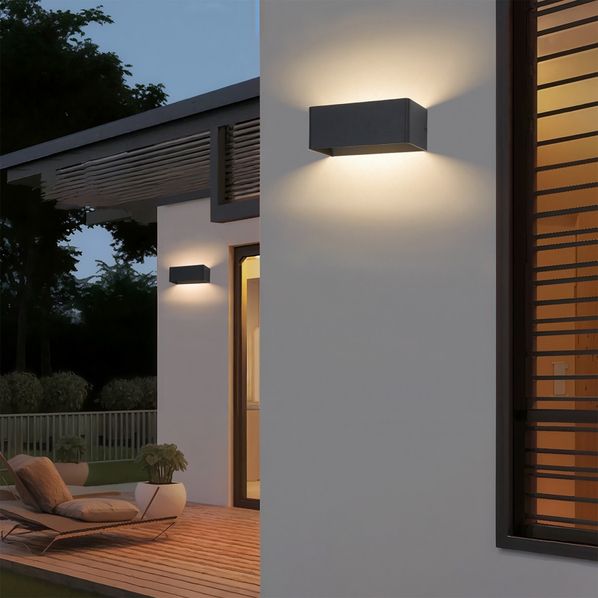 Brilagi - Applique murale LED d'extérieur DONNANI LED/7W/230V 20 cm noire IP44