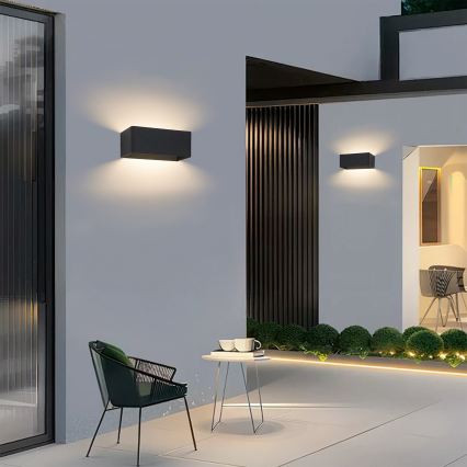 Brilagi - Applique murale LED d'extérieur DONNANI LED/7W/230V 20 cm noire IP44