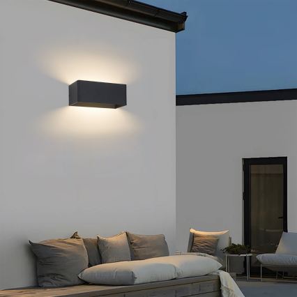 Brilagi - Applique murale LED d'extérieur DONNANI LED/7W/230V 20 cm noire IP44