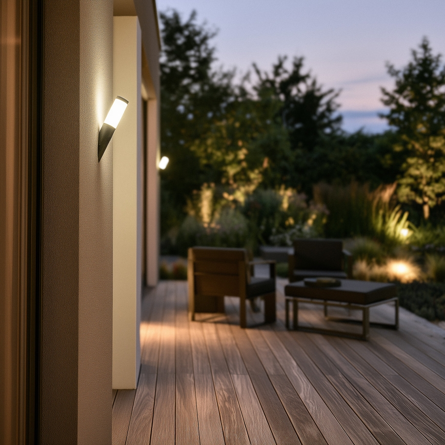 BRILAGI - Applique murale LED d'extérieur ELIA 1x E27/7 W/230 V 4000 K IP44 anthracite
