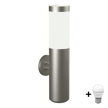 Brilagi - Applique murale LED d'extérieur ELIA 1xE27/7W/230V 4000K IP44 chrome mat