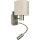 Brilagi - Applique murale LED flexible BOBO 1xE27/25W/230V + LED/3W chrome mat/beige/à pois