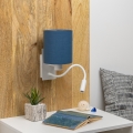Brilagi - Applique murale LED flexible NUBILA 1xE27/25W/230V + LED/3W blanc/bleu foncé