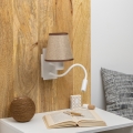 Brilagi - Applique murale LED flexible NUBILA 1xE27/25W/230V + LED/3W blanc/marron