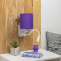 Brilagi - Applique murale LED flexible NUBILA 1xE27/25W/230V + LED/3W blanc/violet