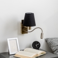 Brilagi - Applique murale LED flexible NUBILA 1xE27/25W/230V + LED/3W laiton/noir