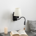 Brilagi - Applique murale LED flexible NUBILA 1xE27/25W/230V + LED/3W noir/crème