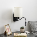 Brilagi - Applique murale LED flexible NUBILA 1xE27/25W/230V + LED/3W noir/crème