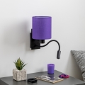 Brilagi - Applique murale LED flexible NUBILA 1xE27/25W/230V + LED/3W noir/violet