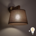 BRILAGI - applique murale LED LATTE SABIA 1xE27/15W/230V pin/marron