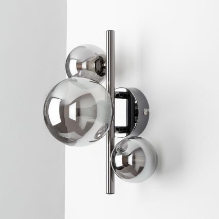 Brilagi - Applique murale LED MILLA 3xG9/3W/230V chrome brillant/fumé