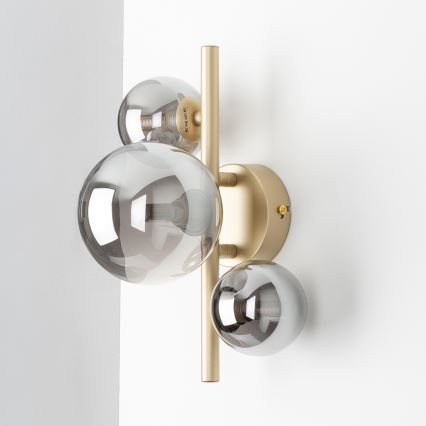 Brilagi - Applique murale LED MILLA 3xG9/3W/230V doré/fumé