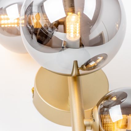 Brilagi - Applique murale LED MILLA 3xG9/3W/230V doré/fumé