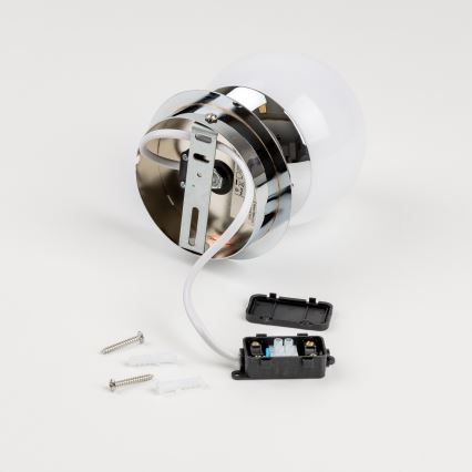 Brilagi - Applique murale LED BALL, 6W, 230V, 3000/4000/6500K, IP44, chrome brillant
