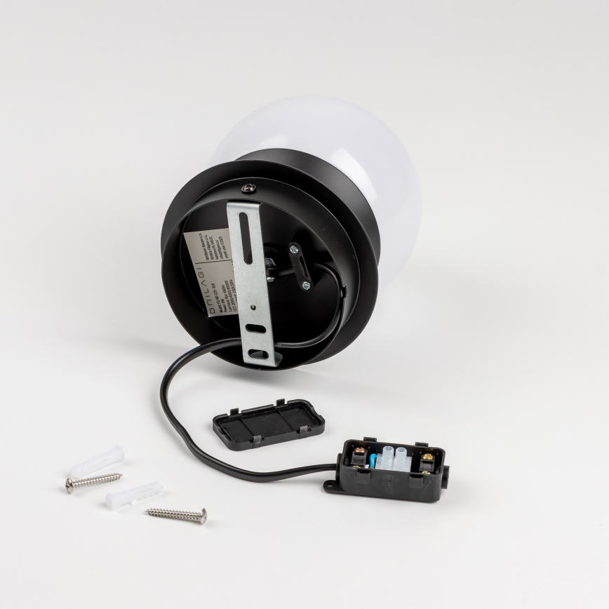 Brilagi - Applique murale LED BALL pour salle de bains, 6W, 230V, 3000/4000/6500K, IP44, noire