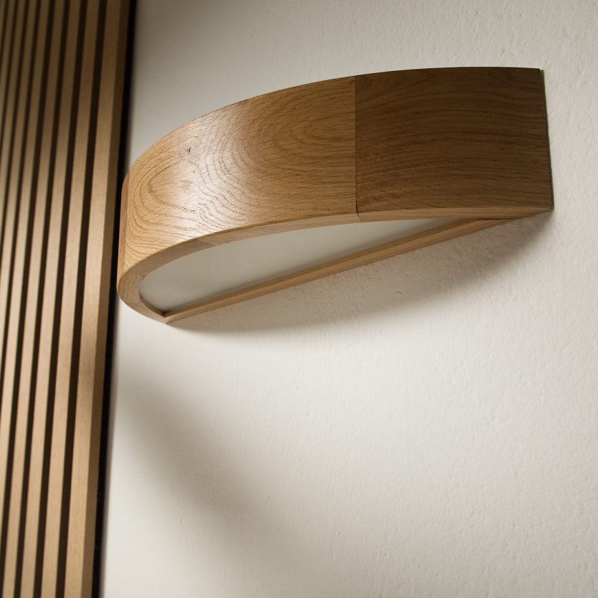 Brilagi - Applique murale LED RGBW dimmable CARVALHO 1xE27/9W/230V 2700-6500K Wi-Fi chêne