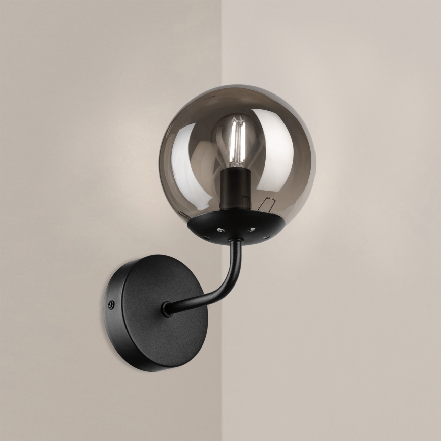 Brilagi - Applique murale MALIVA 1xE14/15W/230V noir/fumé