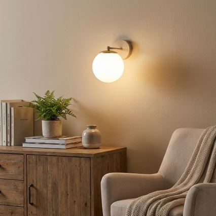 Brilagi - Applique murale MILO ECRU 1xE27/60W/230V beige/doré
