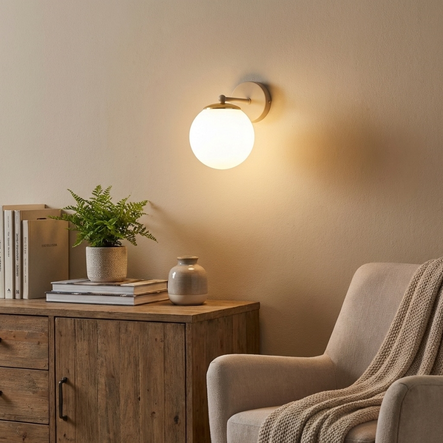 Brilagi - Applique murale MILO ECRU 1xE27/60W/230V beige/doré