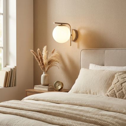Brilagi - Applique murale MILO ECRU 1xE27/60W/230V beige/dorée