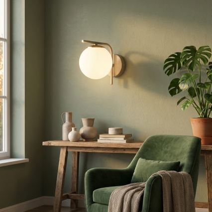 Brilagi - Applique murale MILO ECRU 1xE27/60W/230V beige/dorée