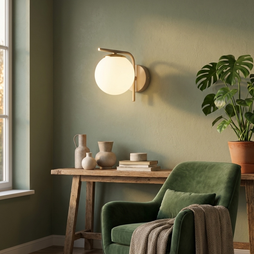 Brilagi - Applique murale MILO ECRU 1xE27/60W/230V beige/dorée