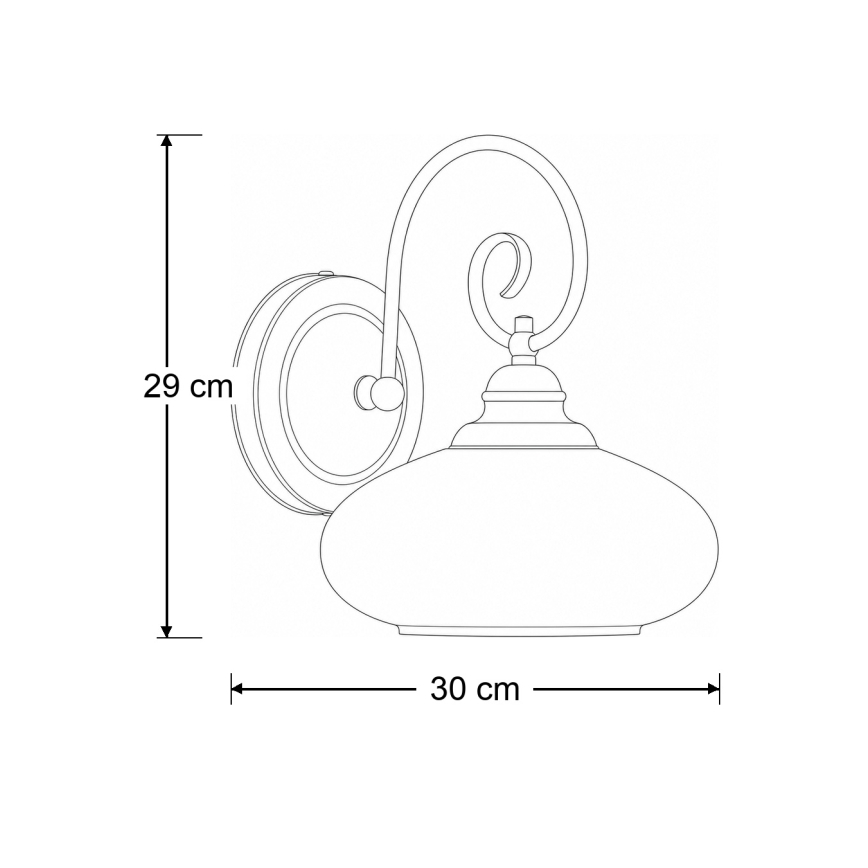Brilagi - Applique murale MOLLERO 1xE27/15W/230V bronze/patine