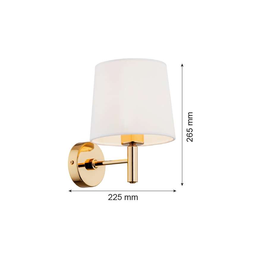 Brilagi - Applique murale MONTE 1xE27/15W/230V crème/doré