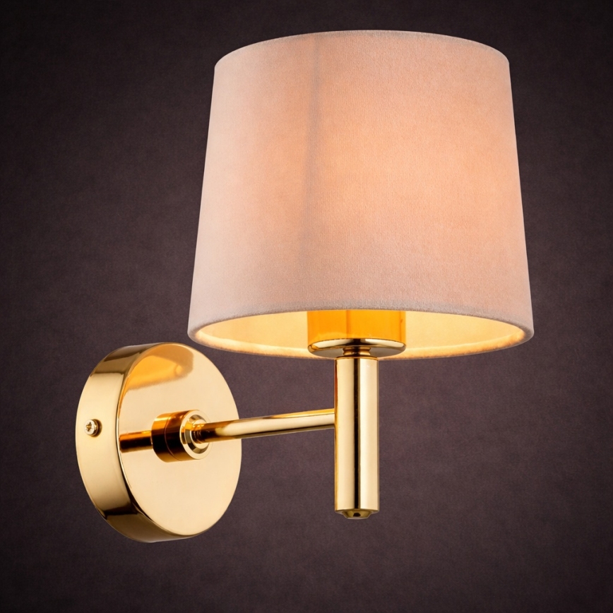 Brilagi - Applique murale MONTE 1xE27/60W/230V beige/dorée
