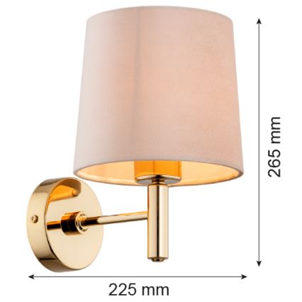 Brilagi - Applique murale MONTE 1xE27/60W/230V beige/dorée