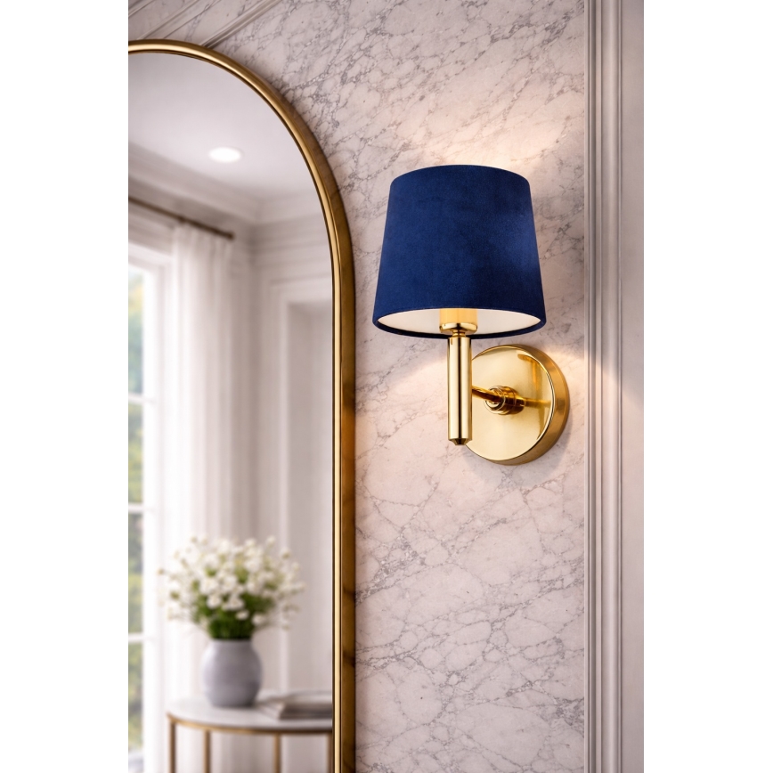 Brilagi - Applique murale MONTE 1xE27/60W/230V bleu/doré