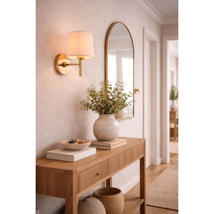 Brilagi - Applique murale MONTE 1xE27/60W/230V crème/doré
