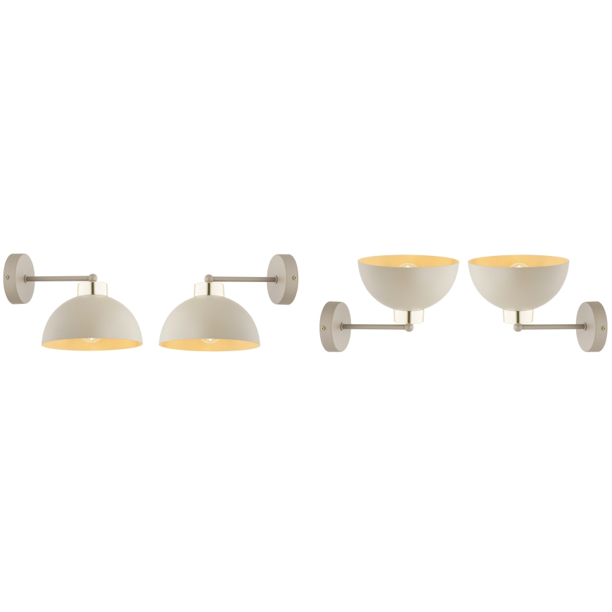 Brilagi - Applique murale MOON 1xE27/60W/230V beige/doré