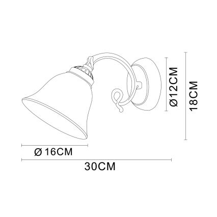 Brilagi - Applique murale NOSTALGIA 1xE27/60W/230V